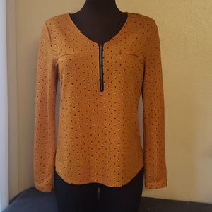 Haute Monde Zipped Longsleeve Blouse Large